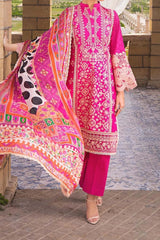 Zainab Chottani Unstitched 3 Piece Eid Luxury Lawn Collection'2023-ZC-03-B