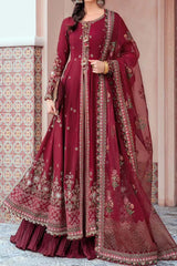 Maria B Sateen Unstitched 3 Piece Fall Suit-CST-08