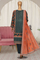 Vital Prints By HZ Unstitched 3 Piece Digital Printed Lawn Suit-VPS-02-UNS