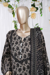 Bin Saeed Stitched 3 Piece Exclusive Printed Lawn Vol-08 Suit-LSM-2903-GREY