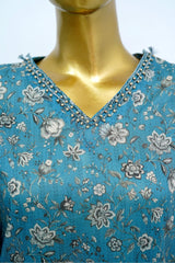 Bin Saeed Stitched 3 Piece Exclusive Printed Lawn Vol-13 Suit-LSM-3241-C.GREEN