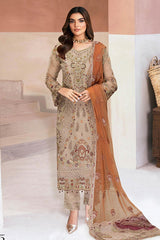 Minhal By Ramsha Unstitched 3 Piece Luxury Organza Vol-13 Collection'2025-M-1305