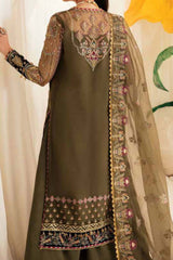 Fleur De Lis Ayzel by Afrozeh Unstitched Luxury Chiffon Suit-02-Azalea