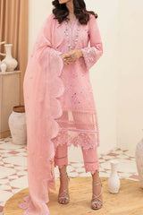 Afrozeh Unstitched 3 Piece Festive Chikankari Lawn Collection'2023-02-Peony