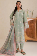 Zellbury Unstitched 3 Piece Lawn Vol-04 Suit-WUS26E30579