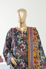 Bin Saeed Stitched 3 Piece Exclusive Printed Lawn Vol-09 Suit-LSM-2938-BLUE