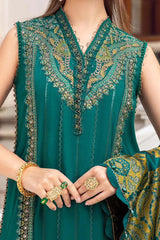 Maria B Unstitched 3 Piece Emb Linen Suit-DL-1107