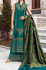 Maria B Unstitched 3 Piece Emb Linen Suit-DL-1107