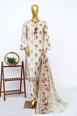 Bin Saeed Stitched 3 Piece Exclusive Printed Lawn Vol-13 Suit-LSM-3238-PISTA