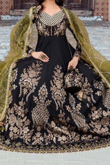 Maria B Sateen Unstitched 3 Piece Fall Suit-CST-03