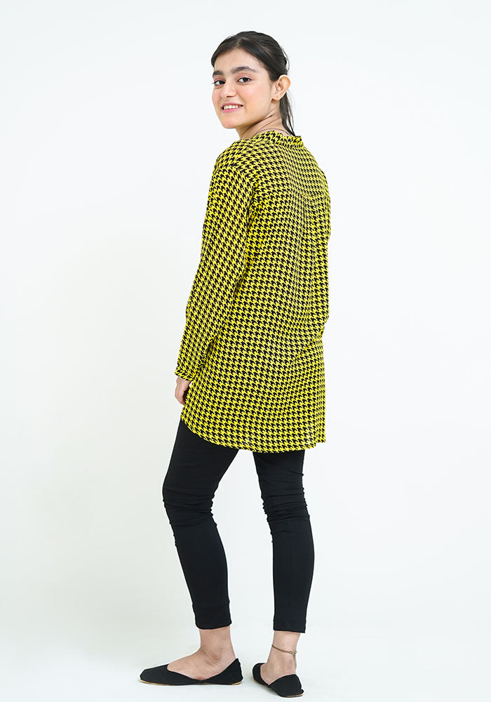 Printed Linen Top - Wear Ochre