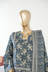 Bin Saeed Stitched 3 Piece Exclusive Printed Lawn Vol-09 Suit-LSM-2934-BLUE