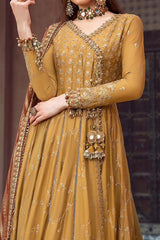 Maria B Sateen Unstitched 3 Piece Fall Suit-CST-02