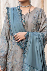 Maria B Unstitched 3 Piece Emb Linen Suit-DL-1104