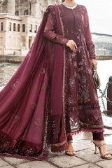 Maria B Unstitched 3 Piece Emb Linen Suit-DL-1103