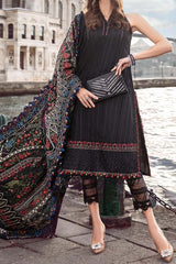 Maria B Unstitched 3 Piece Emb Linen Suit-DL-1101