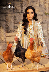 Asim Jofa Prints Unstitched Drop 2 Ajubj-52 Printed Lawn 3 Pc