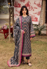 Asim Jofa Prints Unstitched Drop 2 Ajubj-49 Printed Lawn 3 Pc