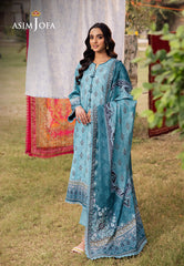 Asim Jofa Prints Unstitched Drop 2 Ajubj-46 Printed Lawn 3 Pc