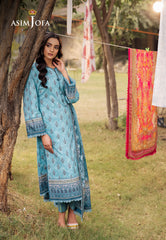 Asim Jofa Prints Unstitched Drop 2 Ajubj-46 Printed Lawn 3 Pc