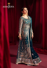 Asim Jofa Designers Limited Edition Ajmvd-09 Embroidered Velvet Stitched 3 Pcs