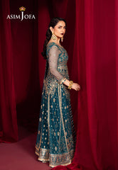 Asim Jofa Designers Limited Edition Ajmvd-09 Embroidered Velvet Stitched 3 Pcs