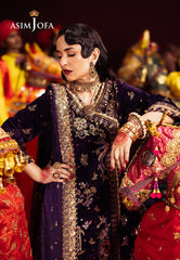 Asim Jofa Makhmal - Pret 24 Ajmvp-10 Embroidered Velvet Stitched 3 Pcs