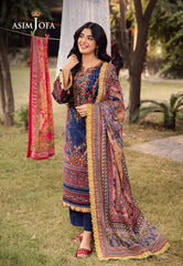 Asim Jofa Designers Limited Edition Pret Ajubj-08 Printed Embroidered Lawn Stitched 3 Pc