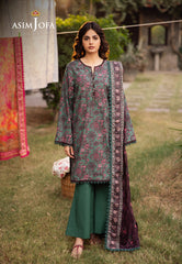 Asim Jofa Prints Unstitched Drop 2 Ajubj-32 Printed Lawn 3 Pc