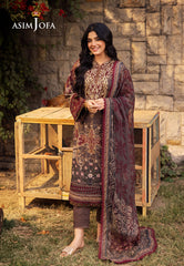 Asim Jofa Designers Limited Edition Pret Ajubj-01 Printed Embroidered Lawn Stitched 3 Pc