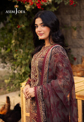 Asim Jofa Prints Unstitched Drop 2 Ajubj-01 Printed Embroidered Lawn 3 Pc