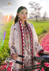Asim Jofa Luxury Lawn 25 Ajell-08 Embroidered Lawn 3 Pcs