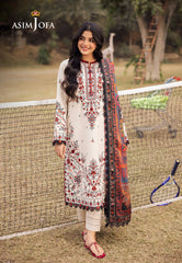 Asim Jofa Prints Unstitched Drop 2 Ajubj-14 Printed Embroidered Lawn 3 Pc