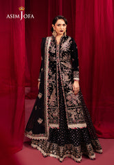 Asim Jofa Designers Limited Edition Ajmvd-01 Embroidered Velvet Stitched 3 Pcs