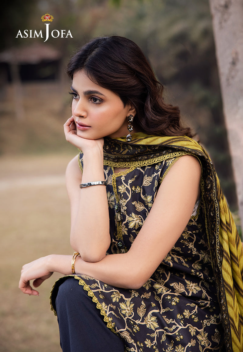 Asim Jofa Prints Unstitched Drop 2 Ajubj-26 Printed Lawn 3 Pc