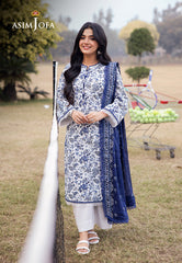 Asim Jofa Prints Unstitched Drop 2 Ajubj-35 Printed Lawn 3 Pc