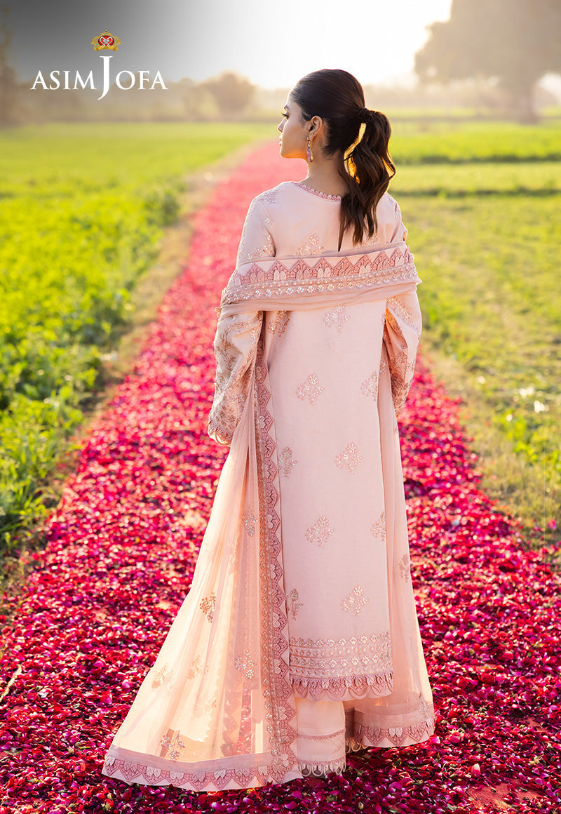 Asim Jofa Luxury Lawn 25 Ajell-15 Embroidered Lawn 3 Pcs