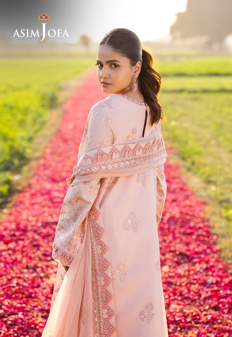 Asim Jofa Luxury Lawn 25 Ajell-15 Embroidered Lawn 3 Pcs