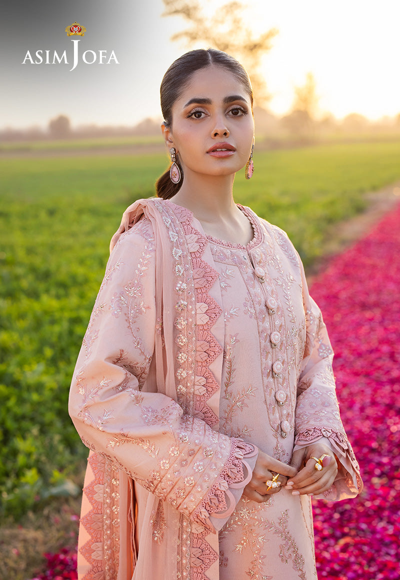 Asim Jofa Luxury Lawn 25 Ajell-15 Embroidered Lawn 3 Pcs