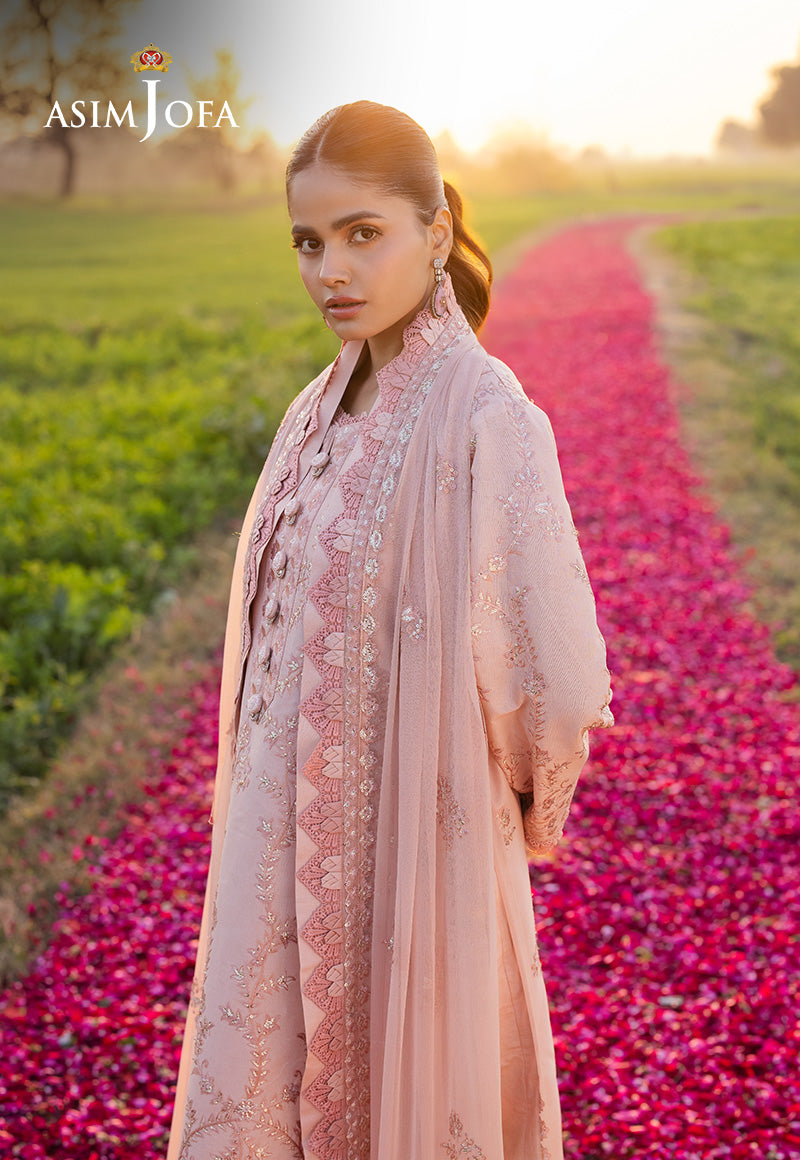 Asim Jofa Luxury Lawn 25 Ajell-15 Embroidered Lawn 3 Pcs
