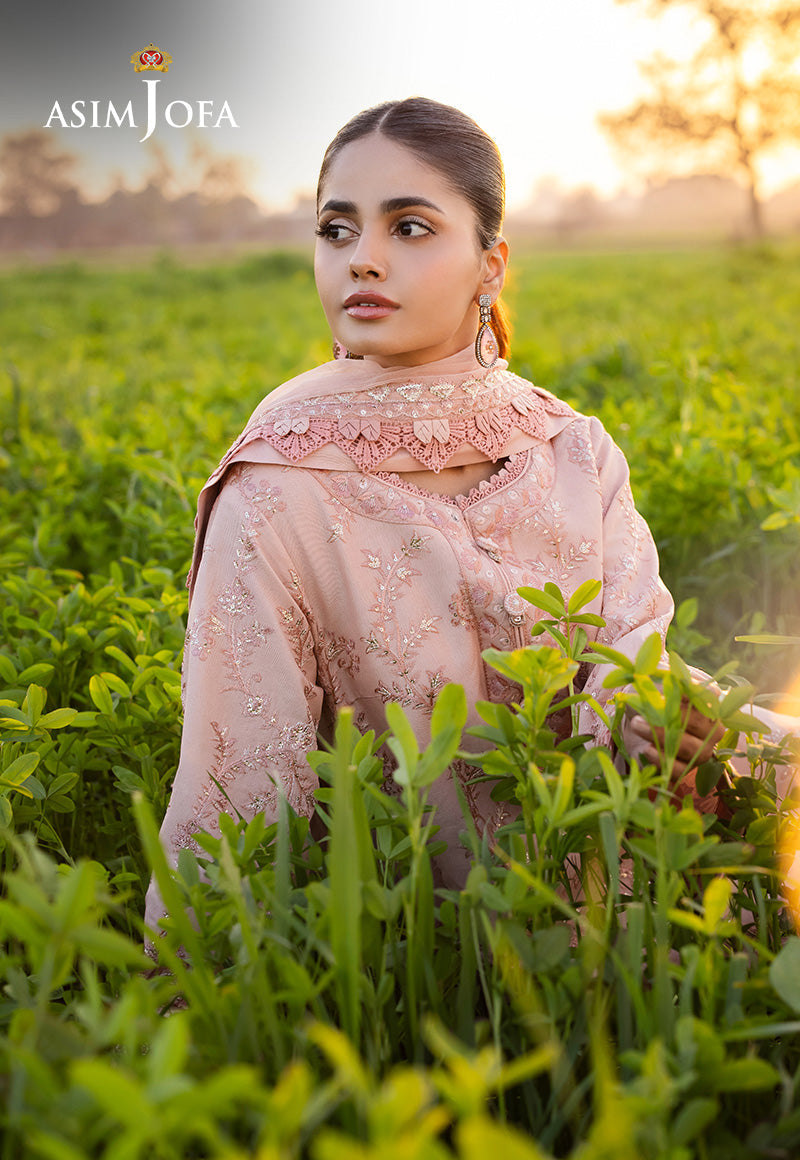 Asim Jofa Luxury Lawn 25 Ajell-15 Embroidered Lawn 3 Pcs