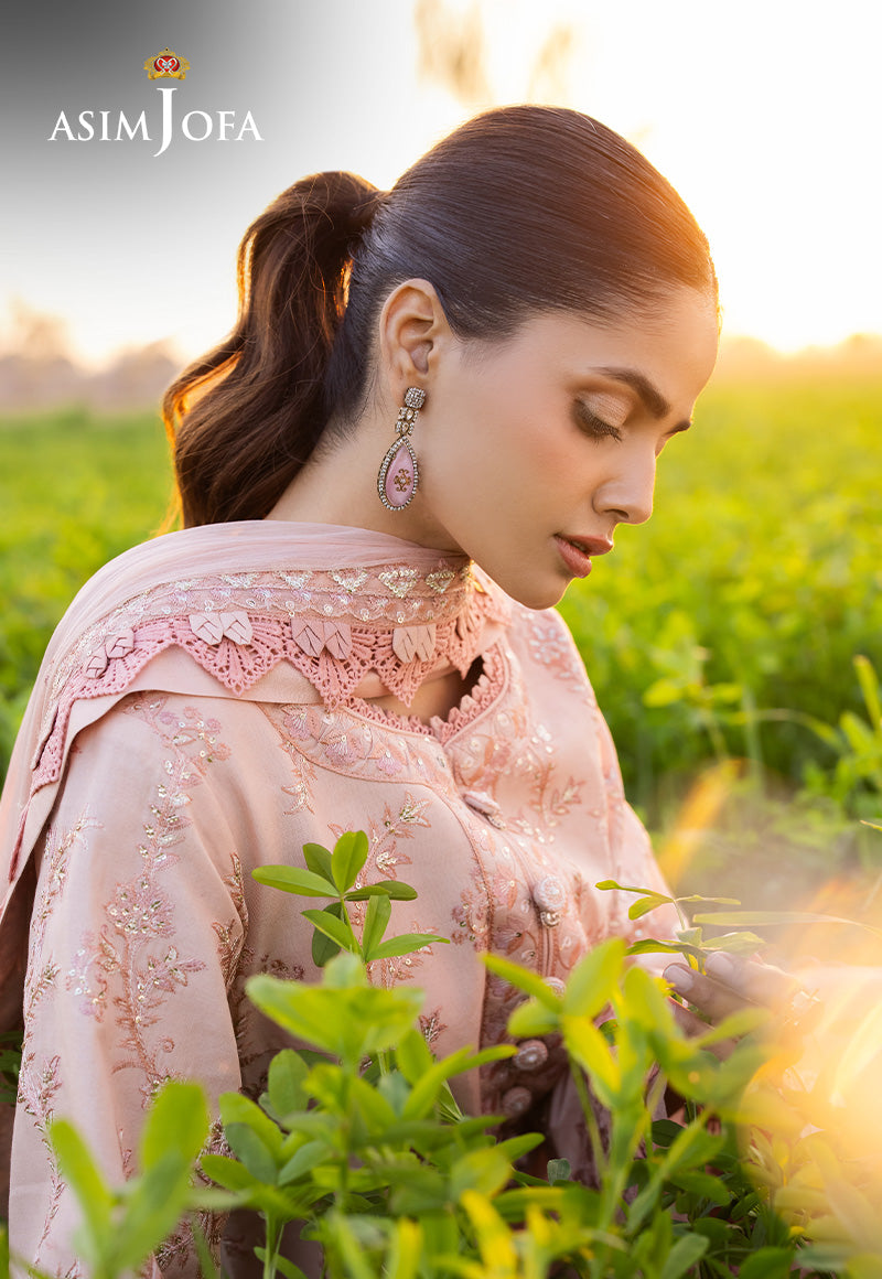 Asim Jofa Luxury Lawn 25 Ajell-15 Embroidered Lawn 3 Pcs