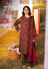 Asim Jofa Prints Unstitched Drop 1 Ajubj-19 Printed Lawn 3 Pcs