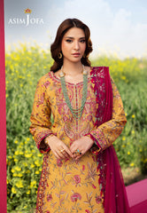 Asim Jofa Luxury Lawn 25 Ajell-07 Embroidered Lawn 3 Pcs