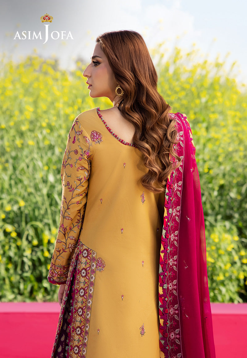 Asim Jofa Luxury Lawn 25 Ajell-07 Embroidered Lawn 3 Pcs