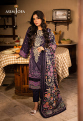 Asim Jofa Designers Limited Edition Pret Ajubj-07 Printed Embroidered Lawn Stitched 3 Pc