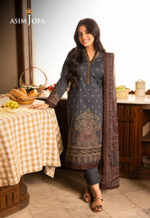 Asim Jofa Prints Unstitched Drop 2 Ajubj-04 Printed Embroidered Lawn 3 Pc