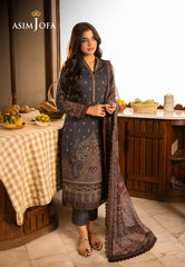 Asim Jofa Prints Unstitched Drop 2 Ajubj-04 Printed Embroidered Lawn 3 Pc