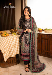 Asim Jofa Prints Unstitched Drop 2 Ajubj-03 Printed Embroidered Lawn 3 Pc