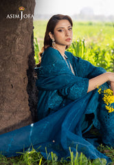 Asim Jofa Luxury Lawn 25 Ajell-17 Embroidered Lawn 3 Pcs